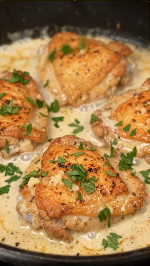 Creamy Garlic Parmesan Chicken Thighs 2