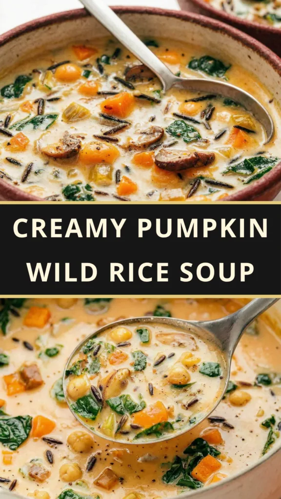 Creamy Pumpkin Wild Rice Soup