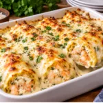 Creamy Shrimp Alfredo Lasagna Roll-Ups