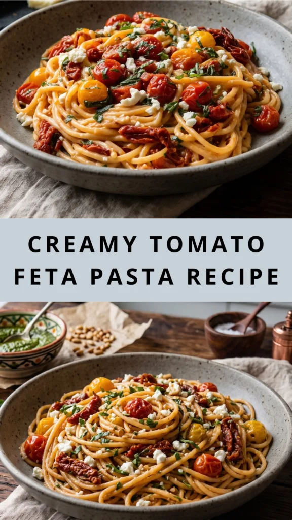 Creamy Tomato Feta Pasta Recipe
