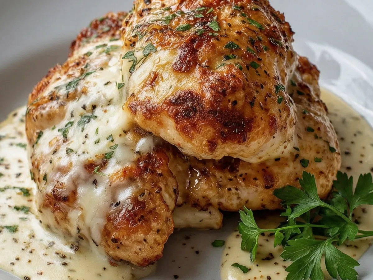 Crockpot Cheesy Mozzarella Chicken 2