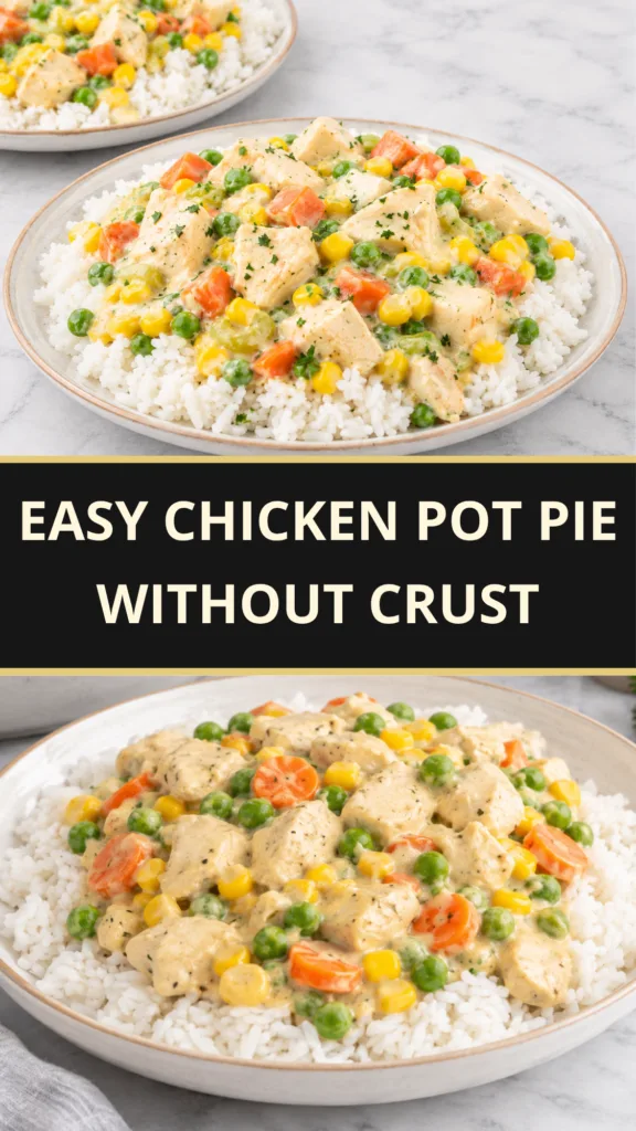 Crustless Chicken Pot Pie