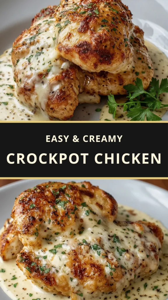 Easy & Creamy crockpot chicken