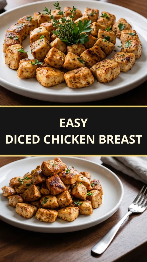 Easy Diced Chicken Breast