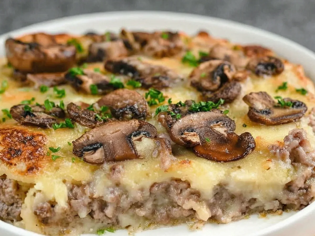Easy Hamburger Mushroom Bake 1