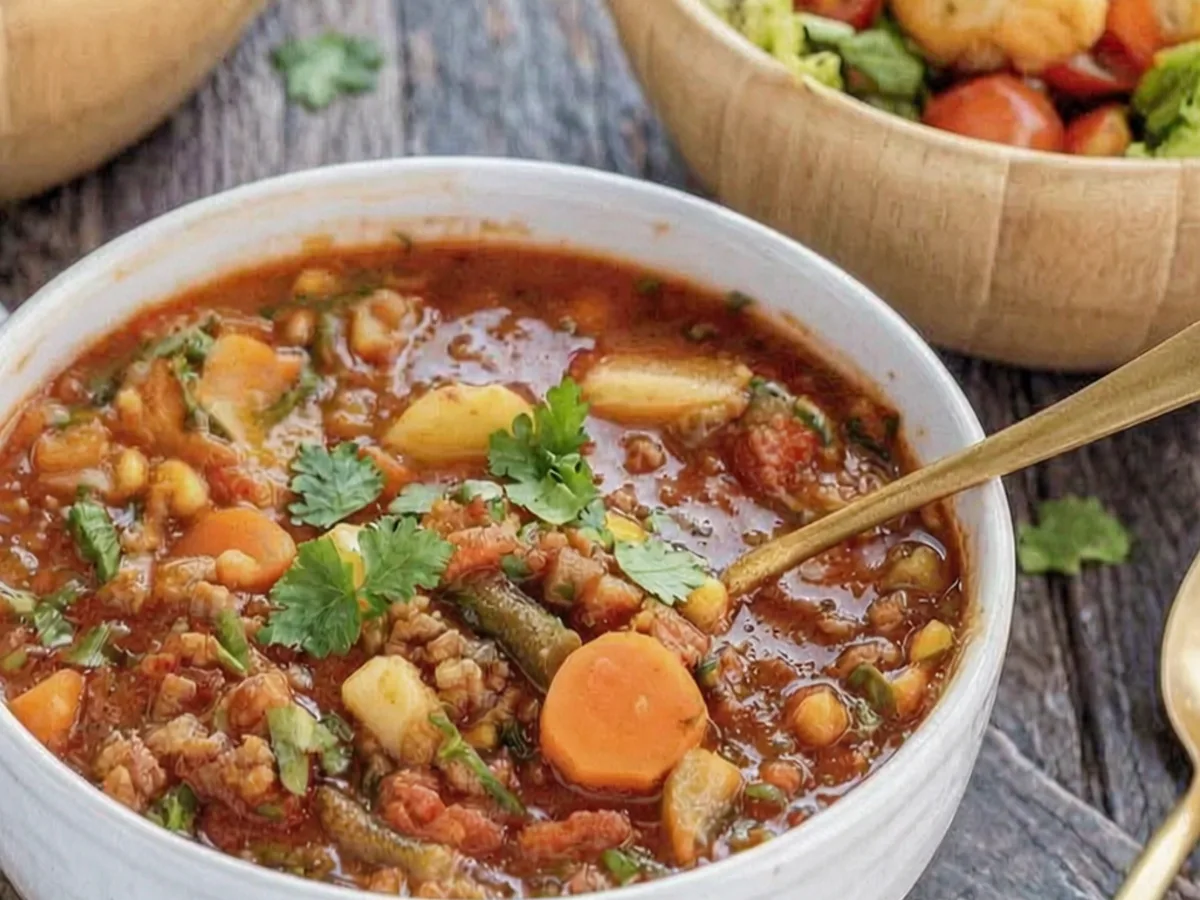 Easy Hamburger Vegetable Soup Recipe 1