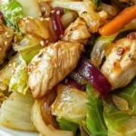 Easy chicken cabbage stir fry 2