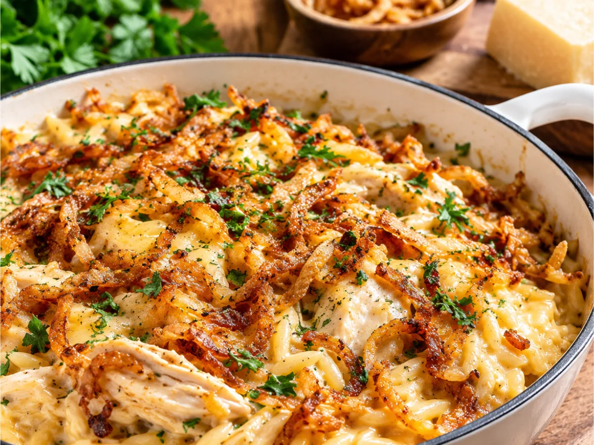 French Onion Chicken Orzo 1