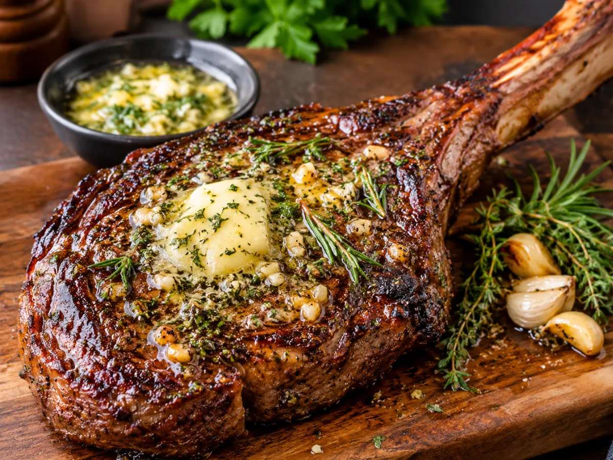 Garlic Butter Tomahawk Steak 1