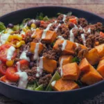 Ground Beef and Sweet Potato Bowls 1