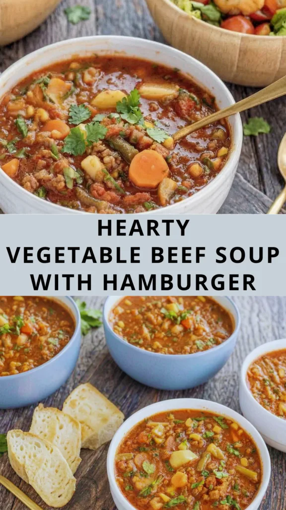 Hearty Vegetable Beef Soup with Hamburger