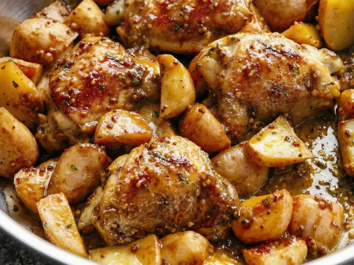 Honey Mustard Chicken And Potatoes 1