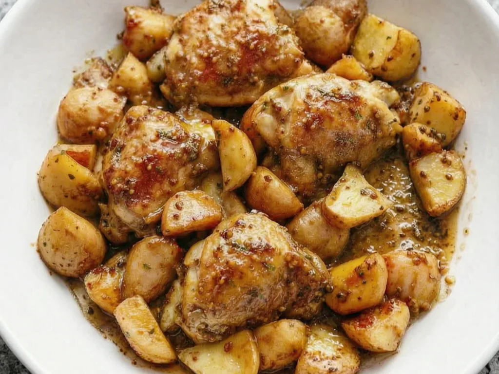 Honey Mustard Chicken And Potatoes 2