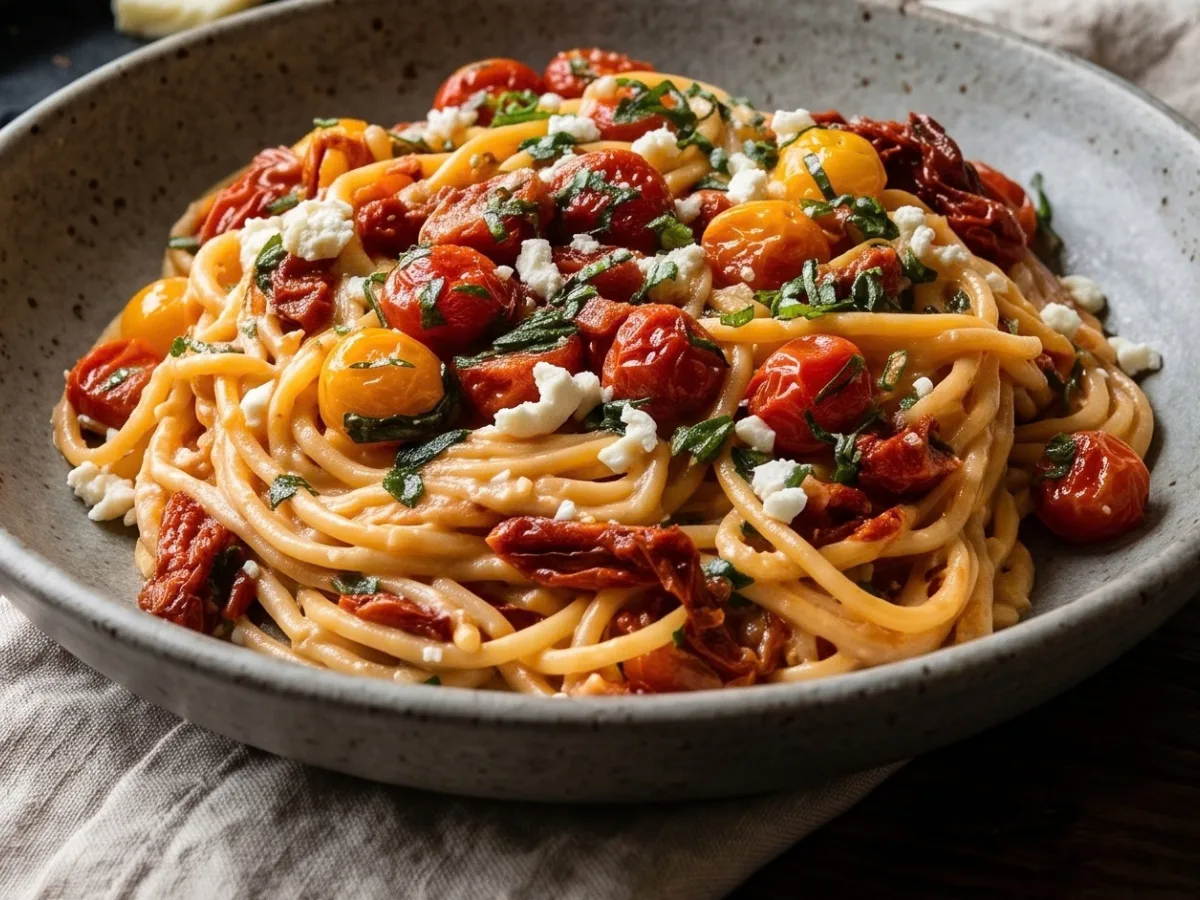 Italian Tomato Feta Pasta Recipe 1