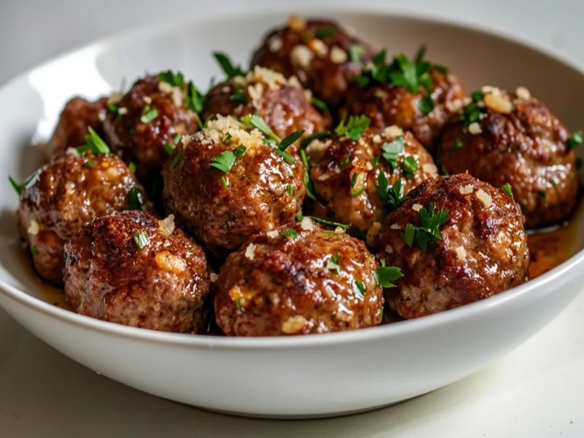 Keto Garlic Butter Meatballs 1