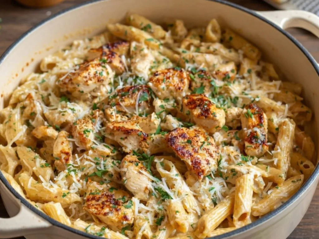 One Pot Creamy Parmesan Chicken Pasta 2