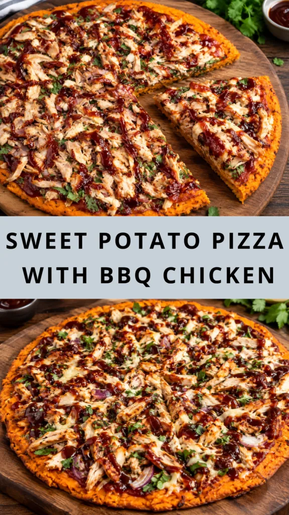 SWEET POTATO PIZZA WITH BBQ CHICKEN