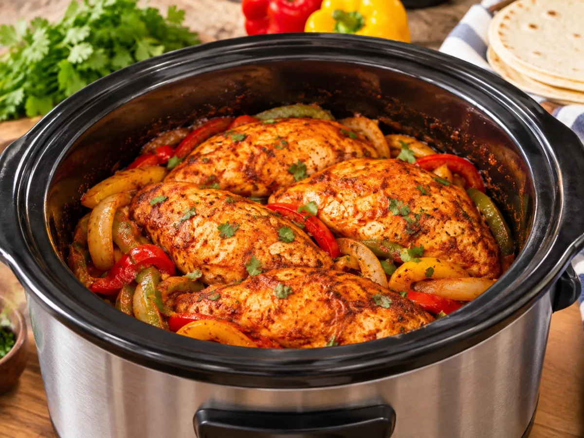 Slow Cooker Chicken Fajitas 1