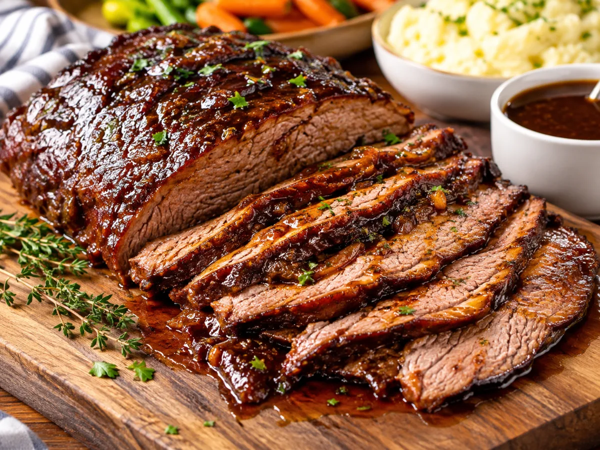Slow Cooker Glazed Beef Brisket 1