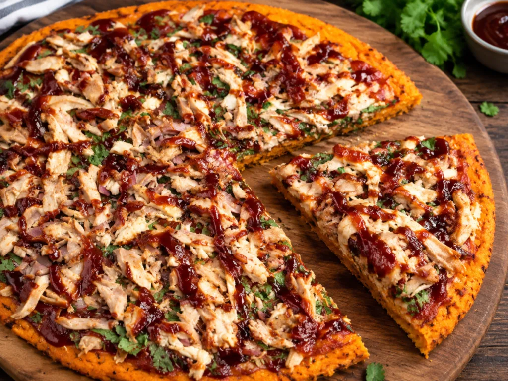 Sweet Potato Pizza with BBQ Chicken 2