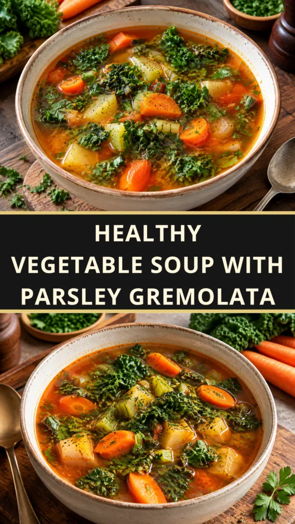 Vegetable Soup with Parsley Gremolata (1)