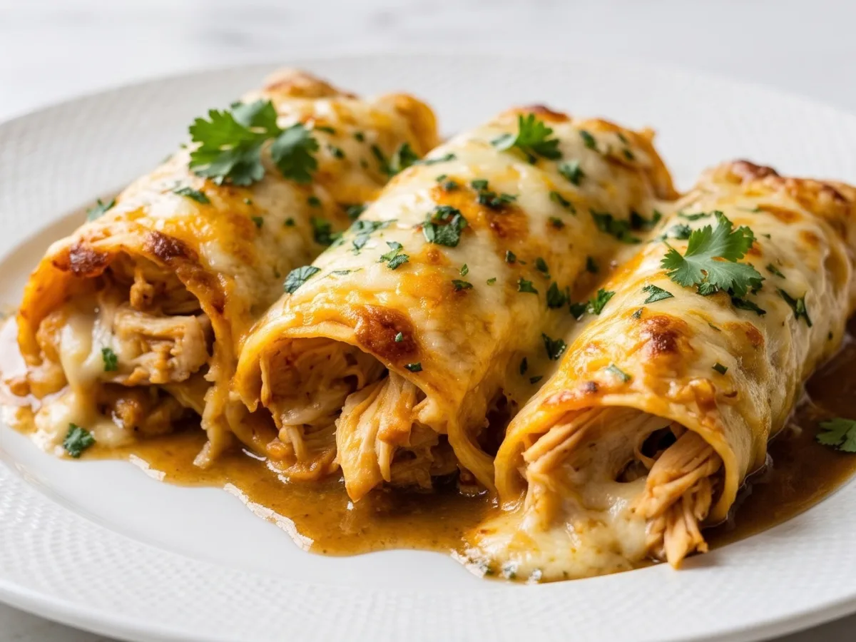cheesy shredded chicken enchiladas 1