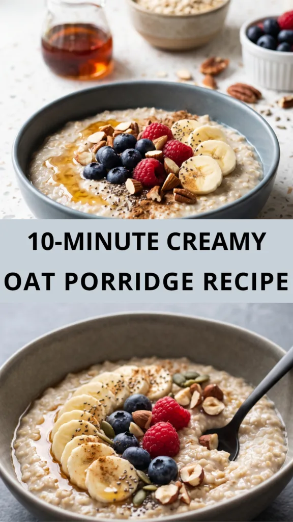 CREAMY OAT PORRIDGE — 10 MINUTES