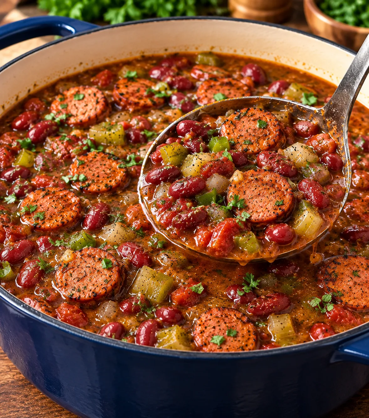 Cajun Red Bean Soup with Sausage 1