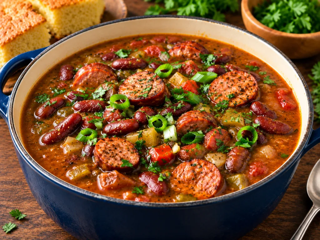 Cajun Red Bean Soup with Sausage 2