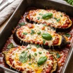 Cheesy Baked Eggplant Steaks