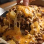 Cheesy Beef and Potato Bake