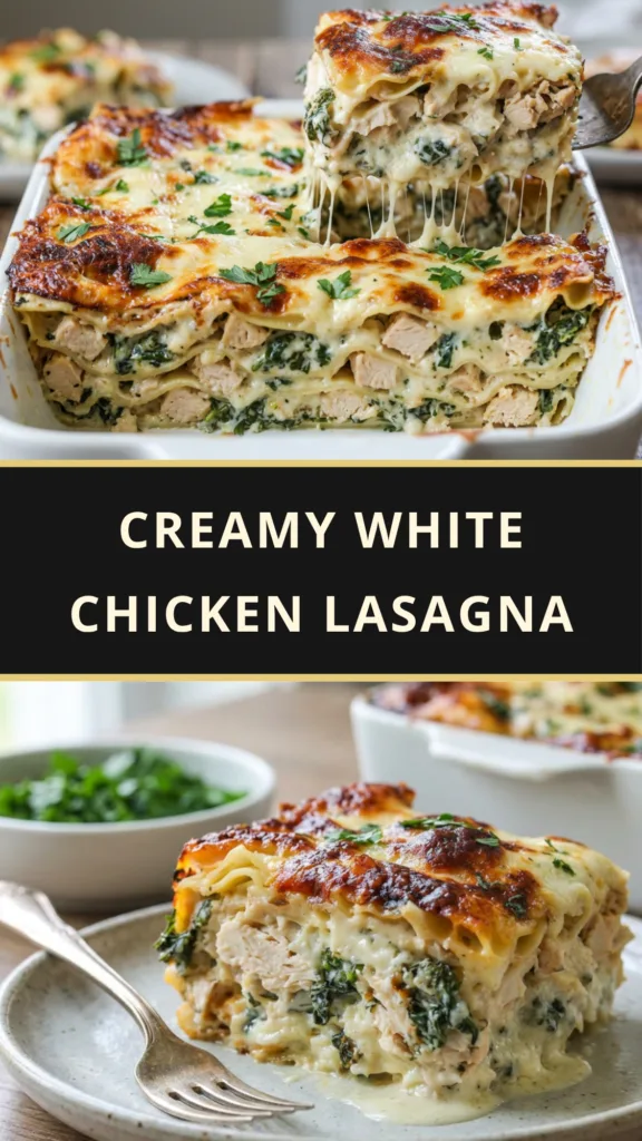 Cheesy Chicken Lasagna with Homemade White Sauce