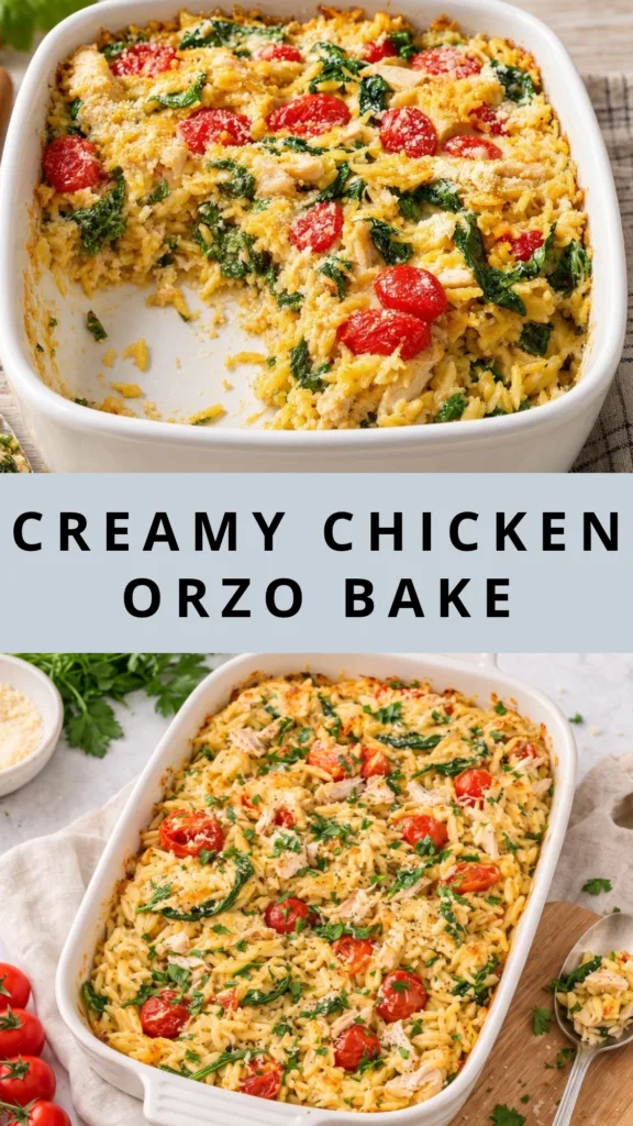 Cheesy Chicken Orzo Casserole (1)