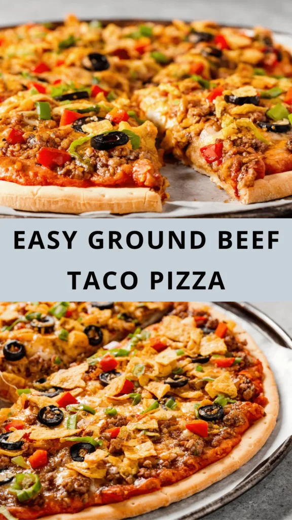 Cheesy Crescent Roll Taco Pizza