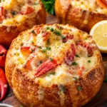 Cheesy Garlic Butter Lobster Bread Bowls