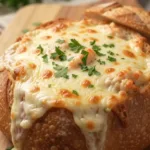 Cheesy Seafood-Stuffed Bread Bowl