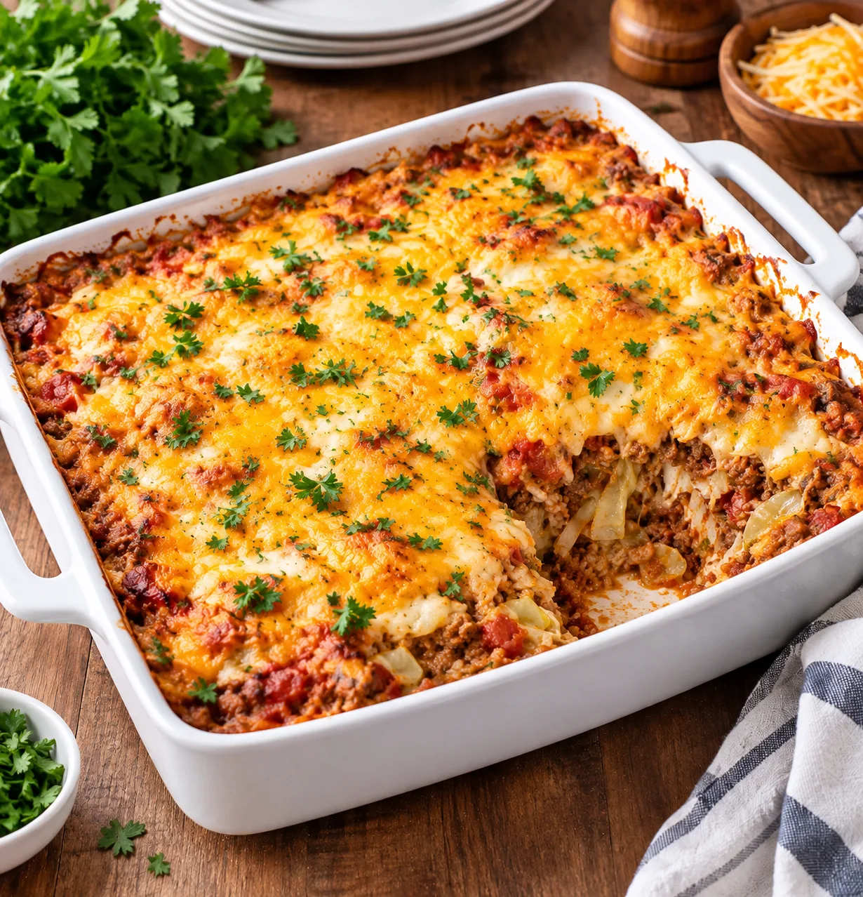 Cheesy Unstuffed Cabbage Roll Casserole 1