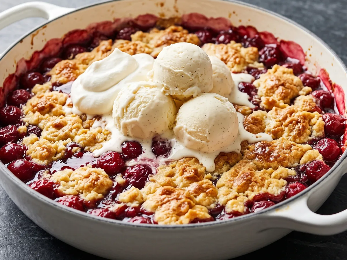 Cherry Dump Cake with Pie Filling 1