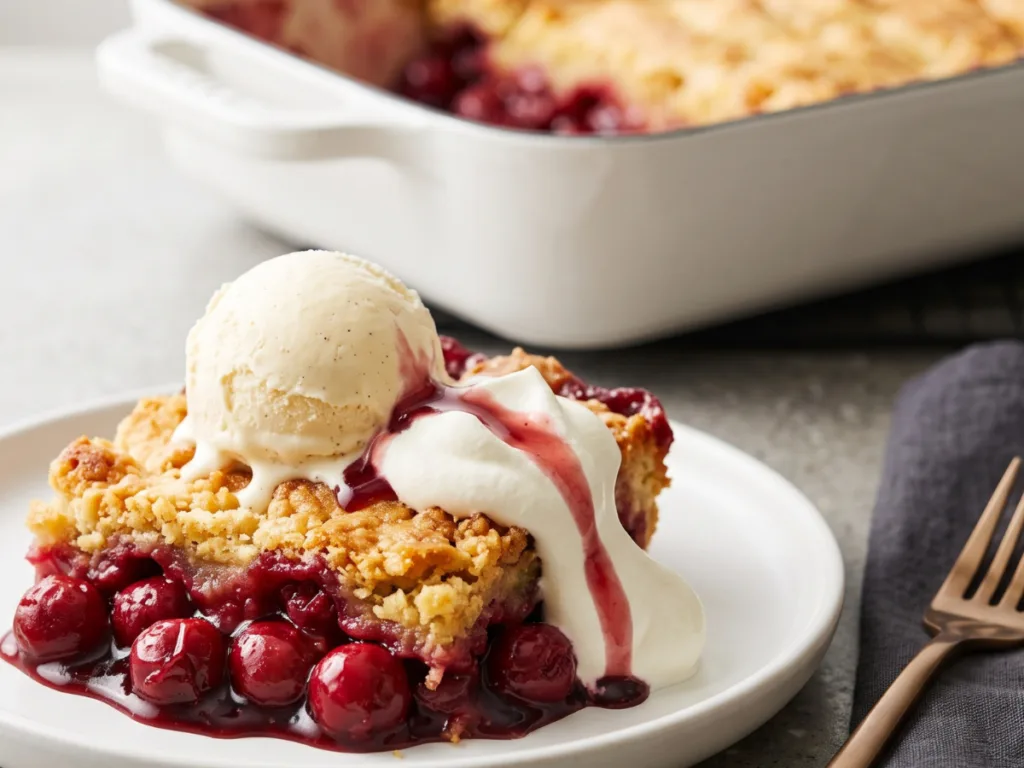 Cherry Dump Cake with Pie Filling 2