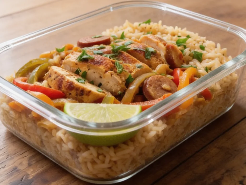 Creamy Cajun Chicken with Garlic Rice High Protein Dinner 1