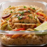 Creamy Cajun Chicken with Garlic Rice High Protein Dinner 2