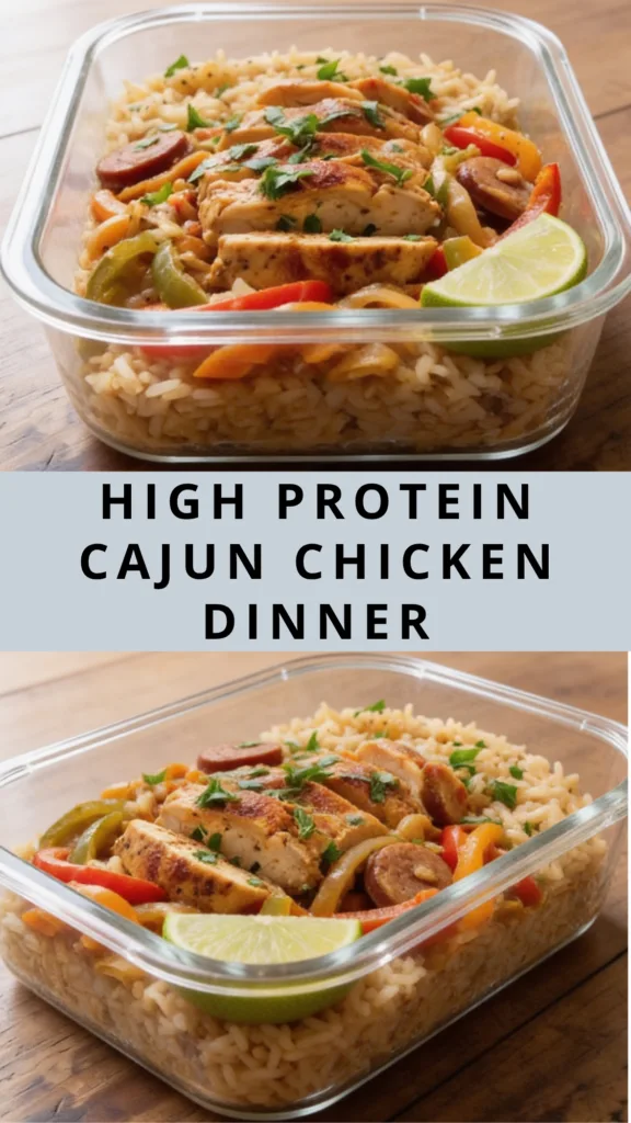 Creamy Cajun Chicken with Garlic Rice High Protein Dinner