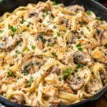 Creamy Chicken Mushroom Pasta Skillet