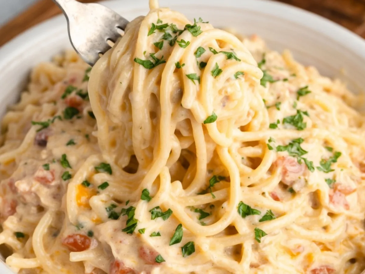 Creamy Chicken Spaghetti with Rotel 1