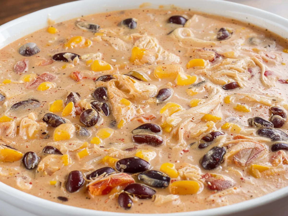 Creamy Crock Pot Cream Cheese Chicken Chili 1