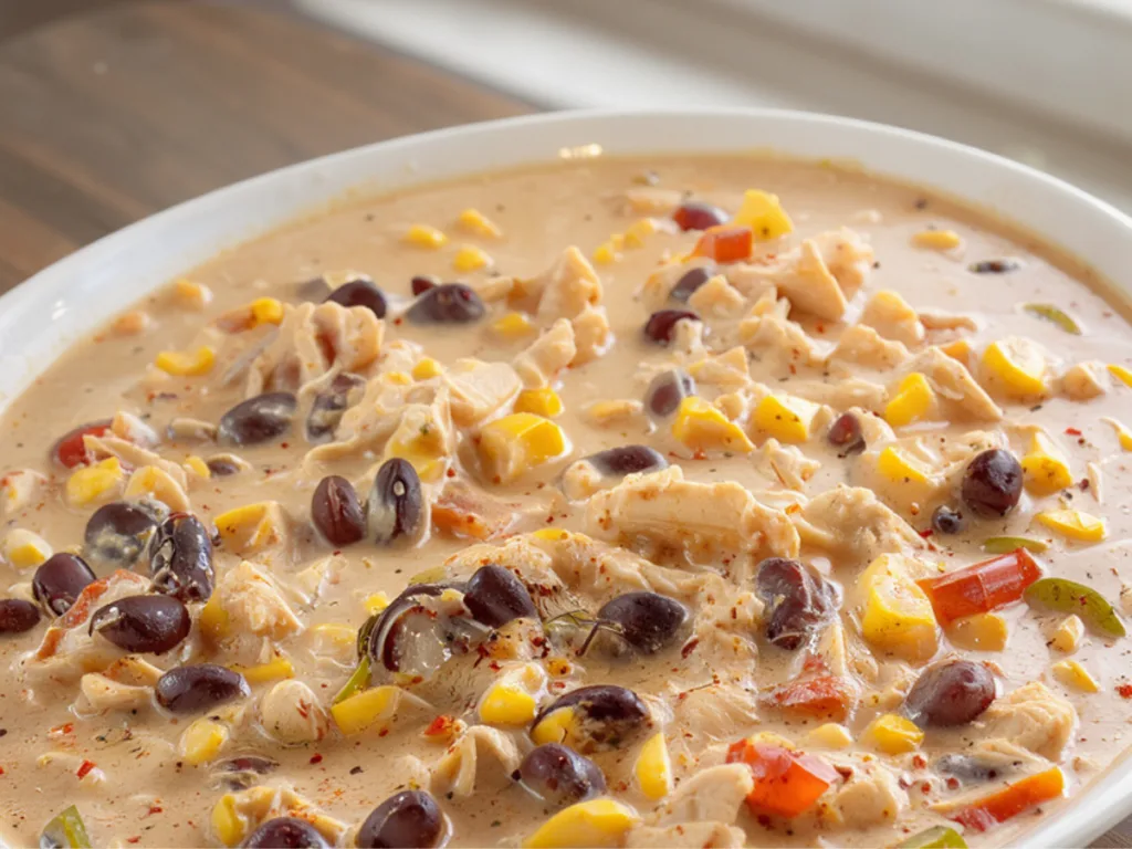 Creamy Crock Pot Cream Cheese Chicken Chili 2