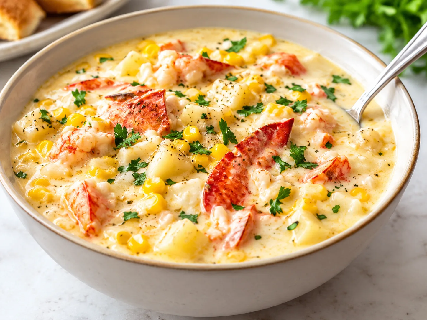 Creamy Lobster and Corn Chowder