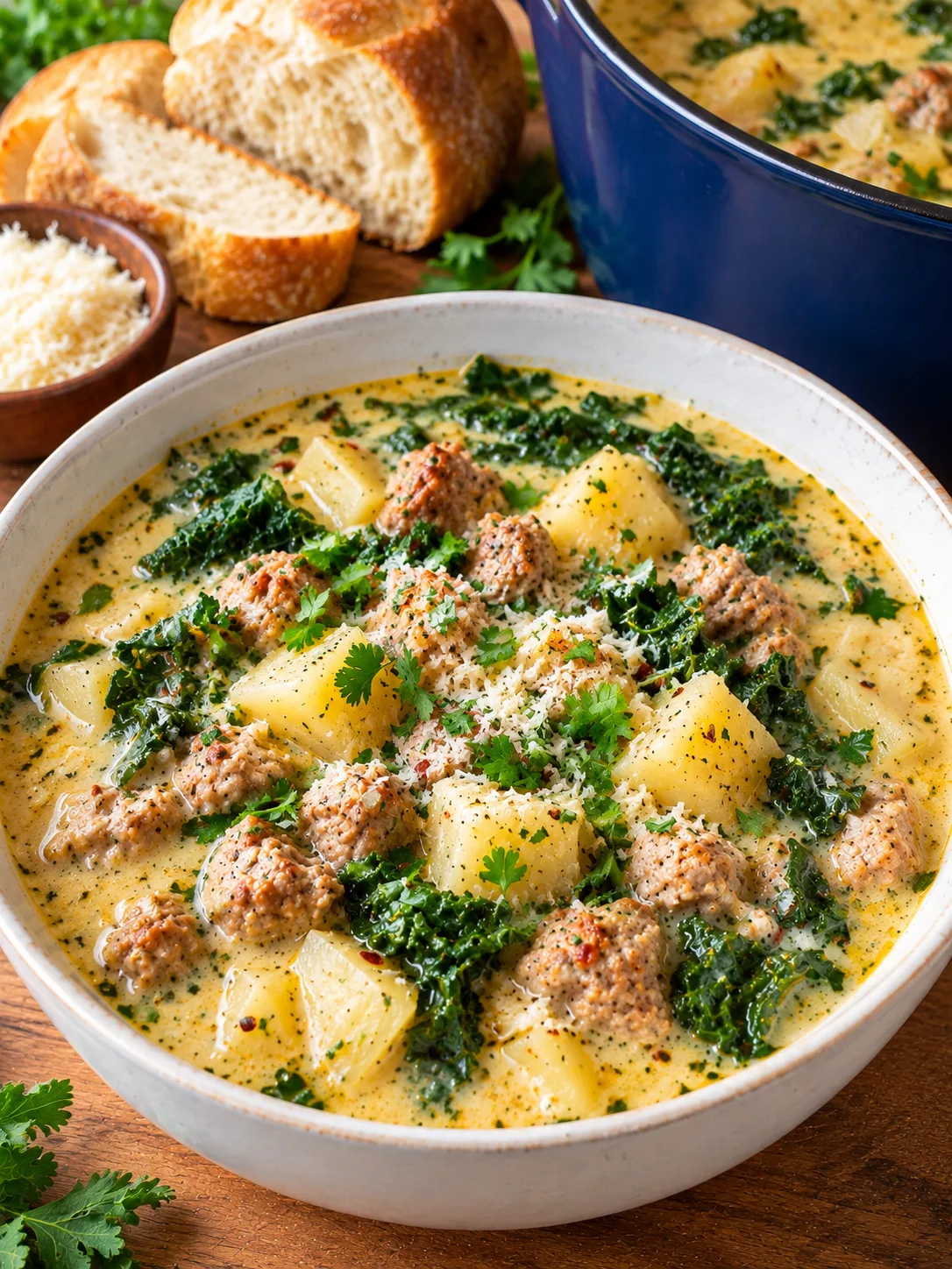 Sausage Potato and Kale Soup