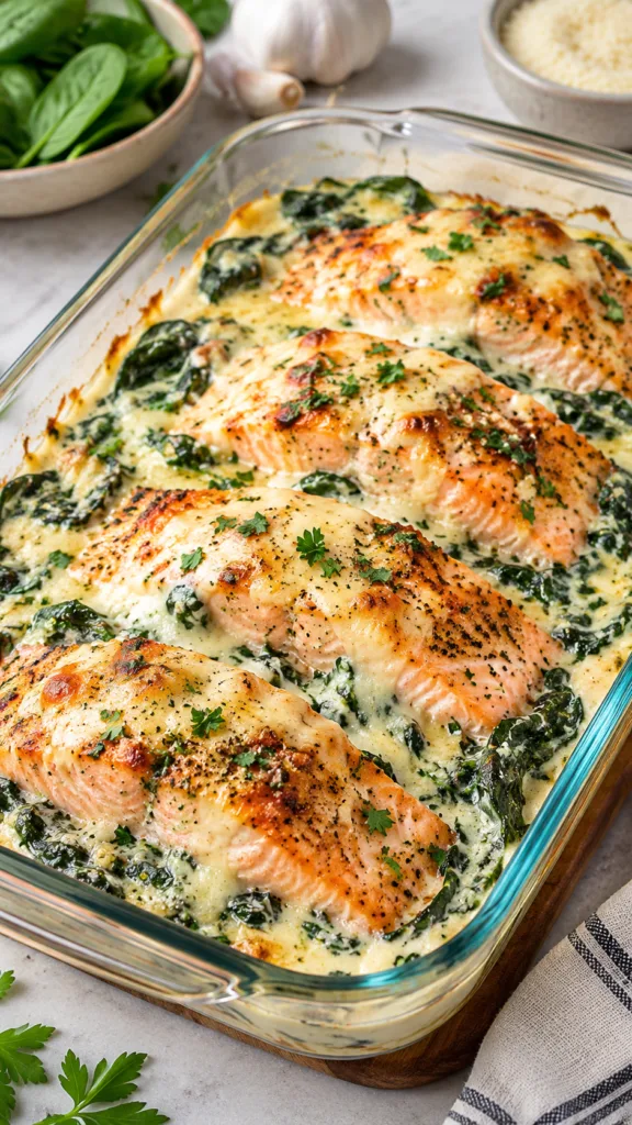Creamy Spinach Salmon Bake 2