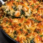 Creamy Steakhouse Shrimp & Crab Rockefeller Bake